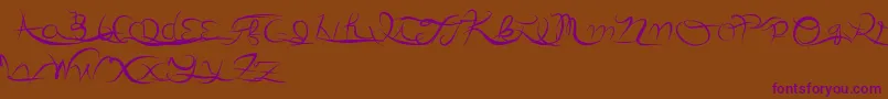 Anotherparty Font – Purple Fonts on Brown Background