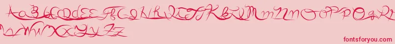 Anotherparty Font – Red Fonts on Pink Background