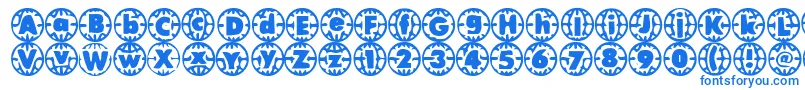VintageVacation Font – Blue Fonts on White Background