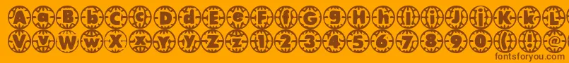 VintageVacation Font – Brown Fonts on Orange Background