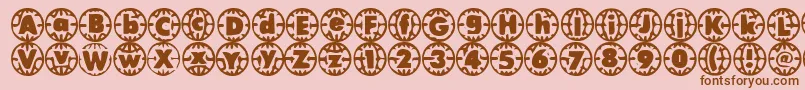 VintageVacation Font – Brown Fonts on Pink Background