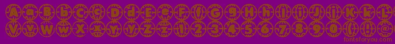 VintageVacation Font – Brown Fonts on Purple Background