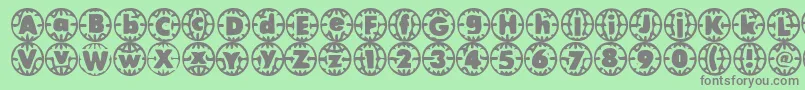 VintageVacation Font – Gray Fonts on Green Background