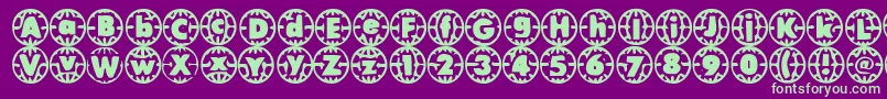 VintageVacation Font – Green Fonts on Purple Background