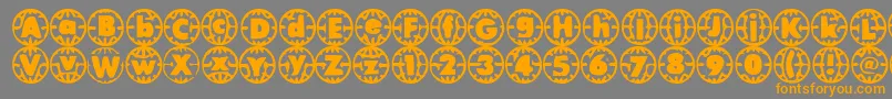VintageVacation Font – Orange Fonts on Gray Background