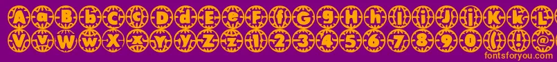 VintageVacation Font – Orange Fonts on Purple Background