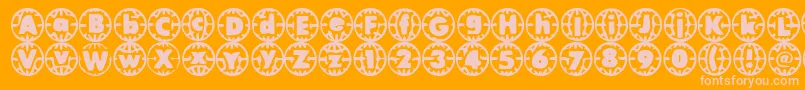 VintageVacation Font – Pink Fonts on Orange Background
