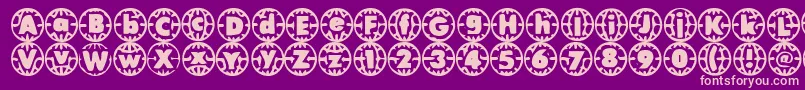 フォントVintageVacation – 紫の背景にピンクのフォント