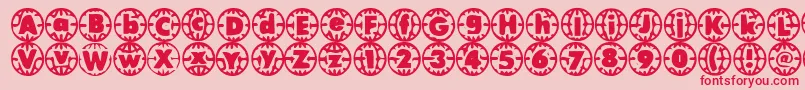 VintageVacation Font – Red Fonts on Pink Background