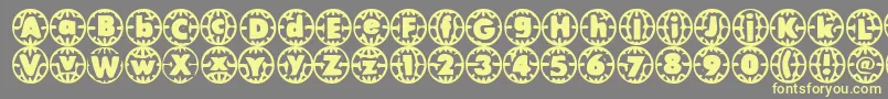 VintageVacation-fontti – keltaiset fontit harmaalla taustalla