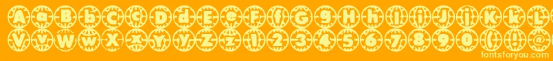 VintageVacation Font – Yellow Fonts on Orange Background