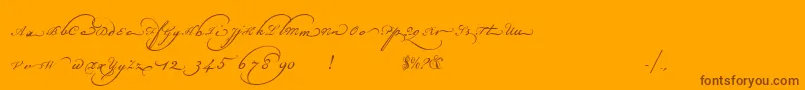 Champignonaltswash Font – Brown Fonts on Orange Background