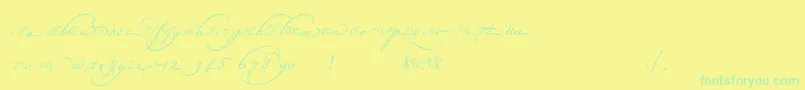 Weitere Informationen zur Champignonaltswash-Schriftart Champignonaltswash-Schriftart – Grüne Schriften auf gelbem Hintergrund