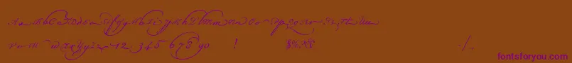 Шрифт Champignonaltswash – фиолетовые шрифты на коричневом фоне