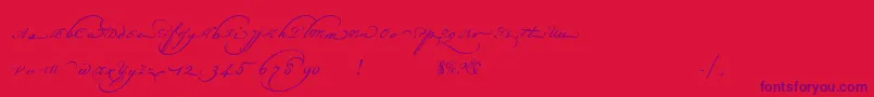 Champignonaltswash Font – Purple Fonts on Red Background