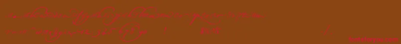 Champignonaltswash Font – Red Fonts on Brown Background