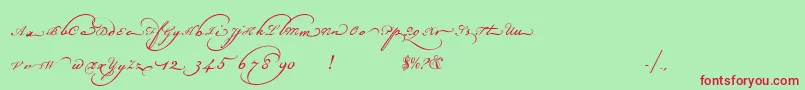 Champignonaltswash Font – Red Fonts on Green Background