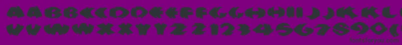 Klitschkotiquaround Font – Black Fonts on Purple Background