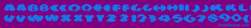 Klitschkotiquaround Font – Blue Fonts on Purple Background
