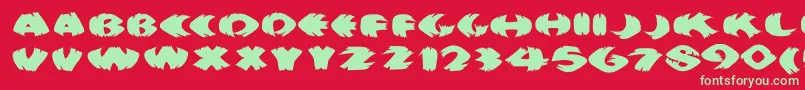 Klitschkotiquaround Font – Green Fonts on Red Background