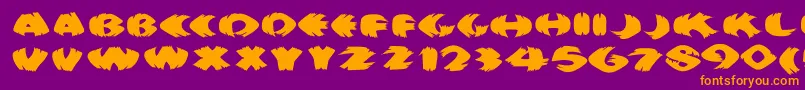 Klitschkotiquaround Font – Orange Fonts on Purple Background