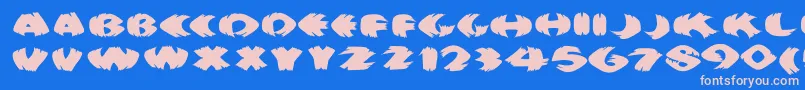 Klitschkotiquaround Font – Pink Fonts on Blue Background