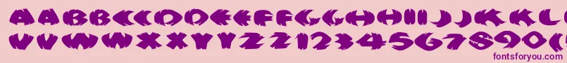 Klitschkotiquaround Font – Purple Fonts on Pink Background