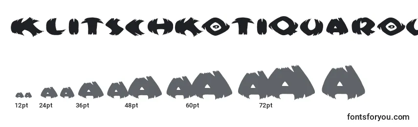 Klitschkotiquaround Font Sizes