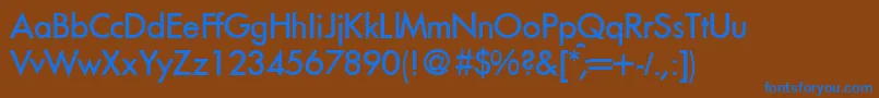 FunctiontwomediumRegular Font – Blue Fonts on Brown Background