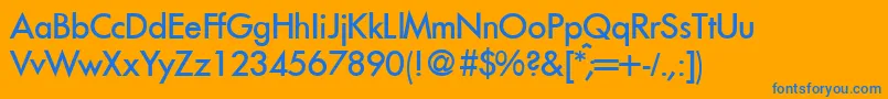 FunctiontwomediumRegular Font – Blue Fonts on Orange Background