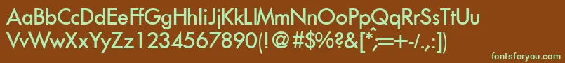 Шрифт FunctiontwomediumRegular – зелёные шрифты на коричневом фоне