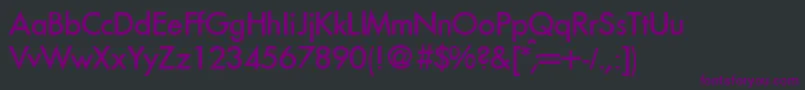 フォントFunctiontwomediumRegular – 黒い背景に紫のフォント