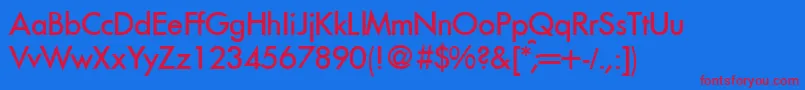 フォントFunctiontwomediumRegular – 赤い文字の青い背景