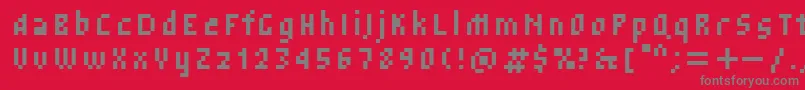 Tkachevica4px Font – Gray Fonts on Red Background