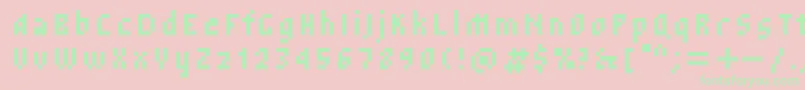 Tkachevica4px Font – Green Fonts on Pink Background