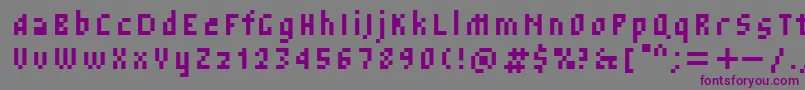Tkachevica4px Font – Purple Fonts on Gray Background