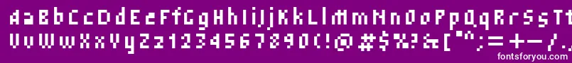 Tkachevica4px Font – White Fonts on Purple Background