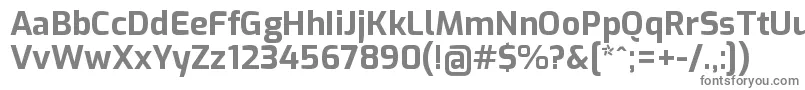 フォントExoBold – 白い背景に灰色の文字