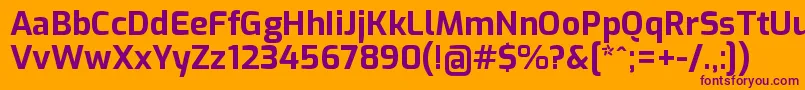 ExoBold Font – Purple Fonts on Orange Background