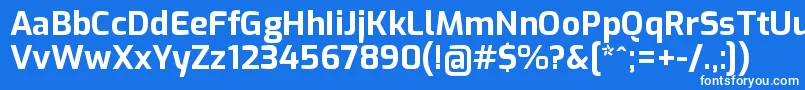 フォントExoBold – 青い背景に白い文字