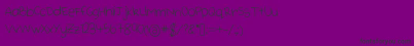Cutehandwriting Font – Black Fonts on Purple Background