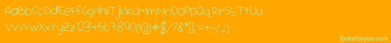 Más sobre la fuente Cutehandwriting fuente Cutehandwriting – Fuentes Verdes Sobre Fondo Naranja