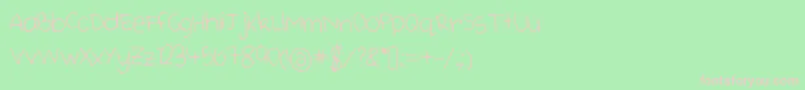 Fonte Cutehandwriting – fontes rosa em um fundo verde