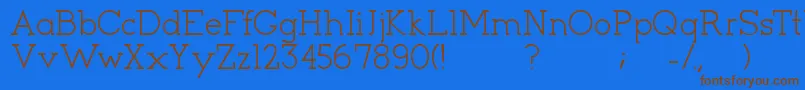 Cyen Font – Brown Fonts on Blue Background