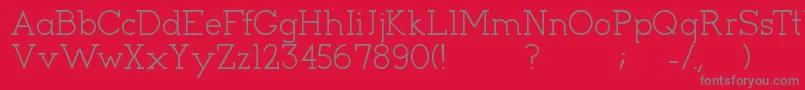 Cyen Font – Gray Fonts on Red Background