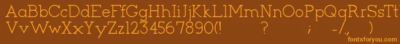 Cyen Font – Orange Fonts on Brown Background