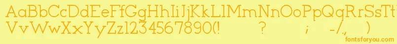 Cyen Font – Orange Fonts on Yellow Background