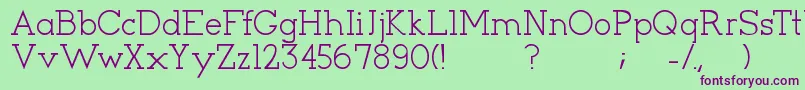 Cyen Font – Purple Fonts on Green Background