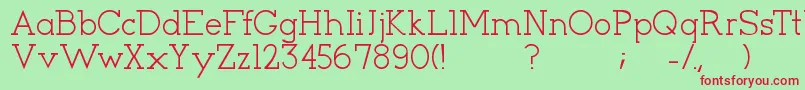 Cyen Font – Red Fonts on Green Background