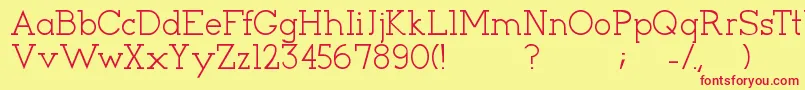 Cyen Font – Red Fonts on Yellow Background